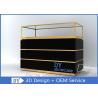 Buy cheap Custom Jewelry Showcases With Large Storage In Black Painting from wholesalers