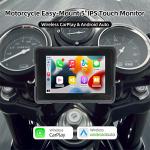 Wireless Carplay Motorcycle Android Auto GPS Navigation Screen with 5 Inch touch
