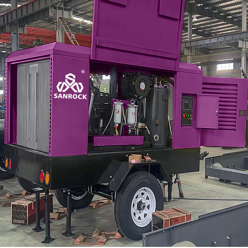 Diesel Screw Air Compressor Portable Air Compressor Machine Air Cooling Screw Air Compressor Manufacturer