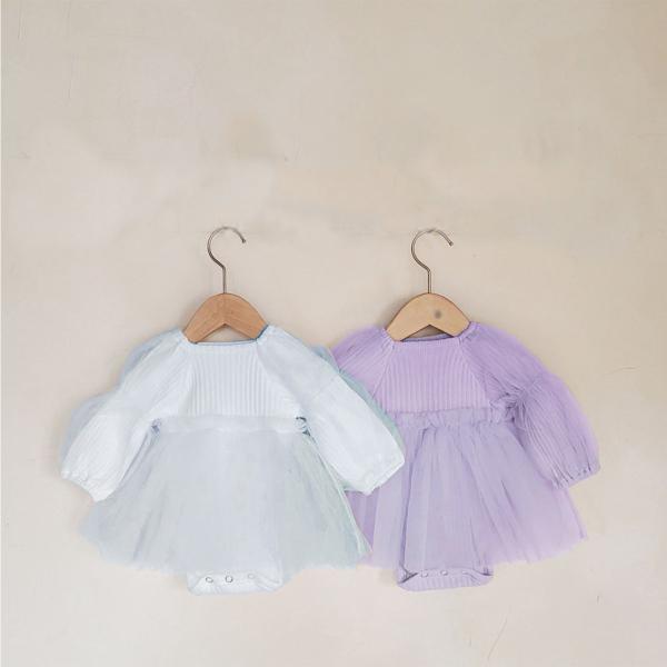 Buy cheap Bright New Born Rompers Baby Puff Sleeve Gauze Cotton Dress Overalls from wholesalers