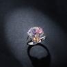 Buy cheap Luxury Female Big Crystal Round Engagement Ring Cute 925 Silver Zircon Stone Ring Vintage Wedding Rings For Women from wholesalers