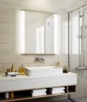 Adjustable LED Touch Bathroom Mirror Beveled Edge Touch Light Vanity Mirror