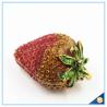 Buy cheap Small Starwberry with Rhinestone jewelry trinket box wholesale Delicate Wedding Gifts from wholesalers
