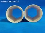 Inner Hexagon Alumina Ceramic Pipe Wear Resistant Size Customized