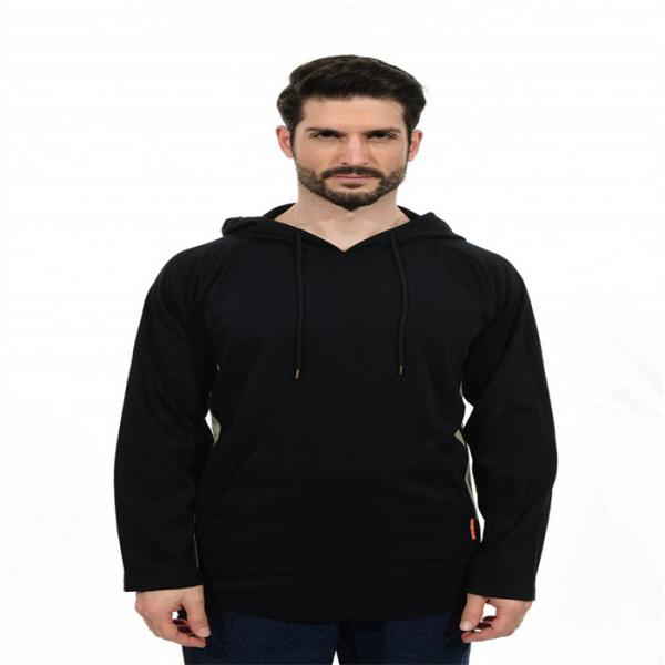 Buy cheap CAT2 Certified Black FR Fabric Hoodie , Flame Resistant Work Clothes For Mining Industry from wholesalers