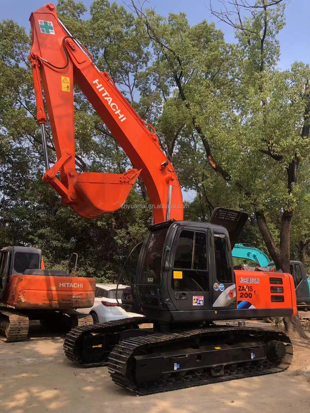 0.8m3 20T Used ZX200 Excavator ISUZU Engine 63KW