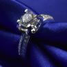 Buy cheap 6.7G Weight Moissanite Jewelry Ring With VVS Clarity 1ct Super White Diamond from wholesalers