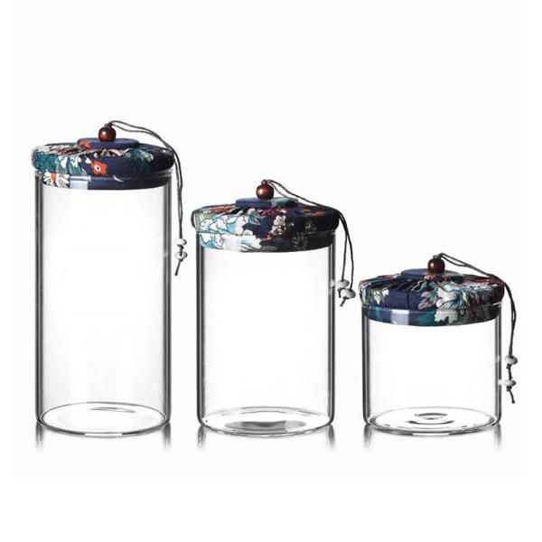 Buy cheap Cloth Cover Sealed Borosilicate Glass Storage Jars from wholesalers