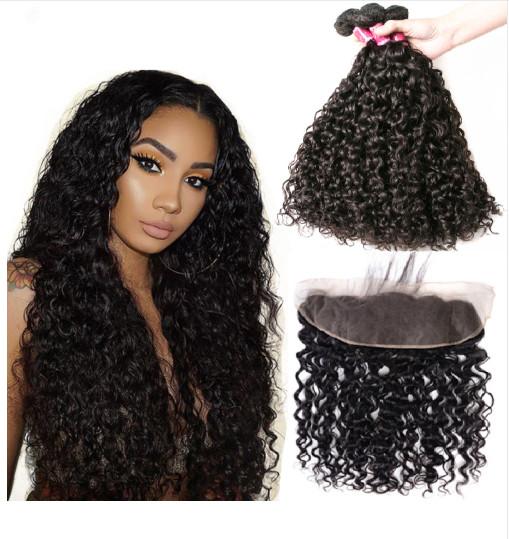 Buy cheap Water Wave Malaysian Hair Extensions / Virgin Human Hair Bundles For Ladys from wholesalers
