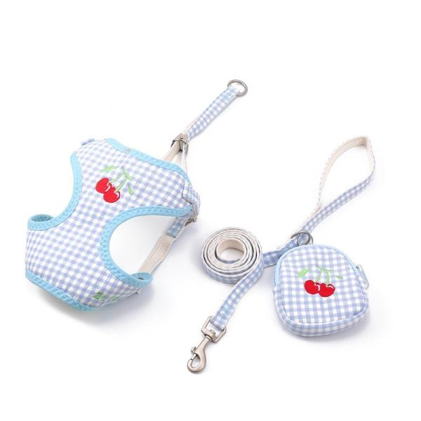 Traction Green Cat Harness Chest Strap Snack Bag Cat Traction Rope Adjustable