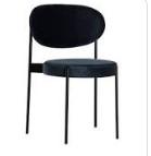 Buy cheap 44x50x84cm Velvet Upholstered Dining Chair Black Fabric Dining Room Chairs For Apartment from wholesalers