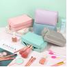 Buy cheap Makeup Bag Leather Zipper Cosmetic Bag Water Resistant Versatile Makeup Pouch Travel Cosmetic Organizer Portable from wholesalers