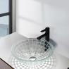 Buy cheap Tempered Glass Wash Basin Bowl 420mm Length Round Glass Vessel Vanity Sink from wholesalers