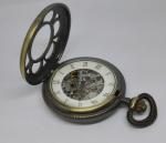 Mechanical Automatic Gold Pocket Watches Single Cover Skeleton For Men