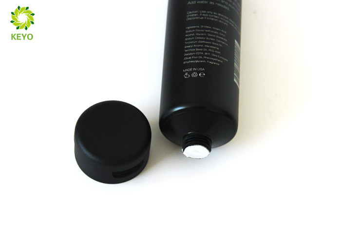 2 OZ Offset Printing Shaving Cream Tube Matte Black Color With Flip Cap