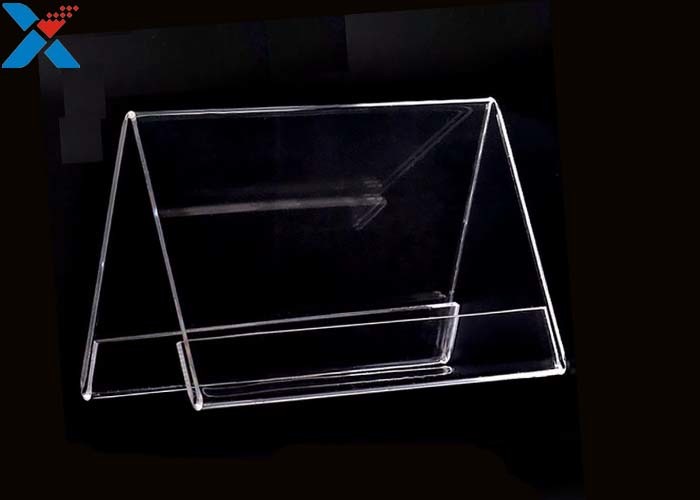 V Shape Clear Acrylic Tabletop Sign Holders , Meeting Acrylic Table Tent Holders