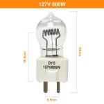 127V 600w Halogen Bulb Gy9.5 Lamp Film Projector Stage Lighting Ball DYV BHC Dys