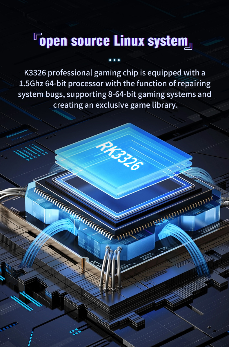 XF35H Retro Handheld Video Game Console 3.5-Inch IPS Screen 64GB 128G Games