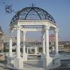Buy cheap Large Marble Gazebo Woman Statues Garden Pavilion Metal Roof Hand Carved Outdoor Decoration from wholesalers