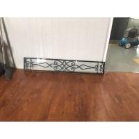 Buy cheap 08"*48" Wrought Iron And Glass Entry Doors Sandblasting Zinc Coating product