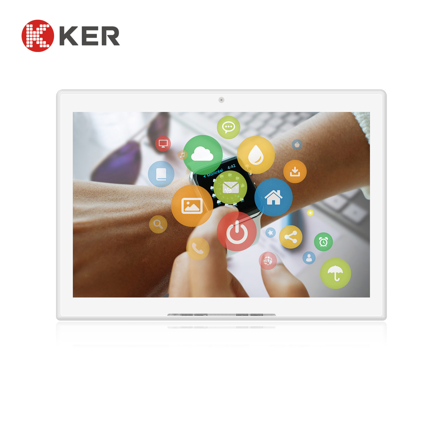 White 10.1'' Cortex A7 All In One PC Touch Screen For Advertisement