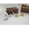 Buy cheap Lanciashow 925 Solid Silver Gold Plated Jewelry Hoop Earrings Simple Concavo Convex Shape from wholesalers