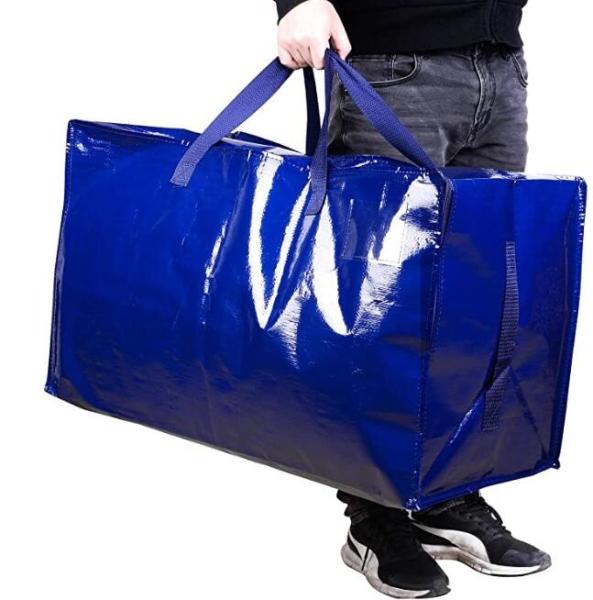 Buy cheap custom printing logo luxury large laminated non woven fabric storage luggage bag with zipper Handle Bag For Shopping from wholesalers