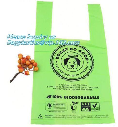 Buy cheap cornstarch 100% compostable biodegradable dog poop bags, compostable pet poop dog print bags, Pick Up Waste Pet Dog Poop from wholesalers