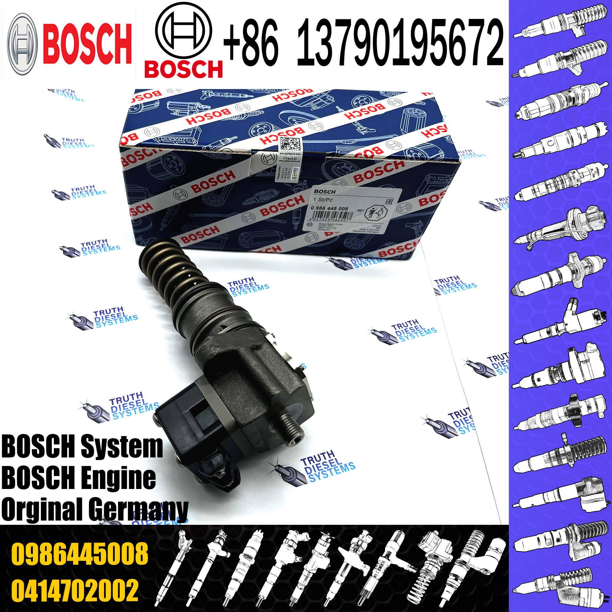 Diesel Fuel Injector Pump Fuel Injection Unit Pump 0414755004 0986445005 1392052