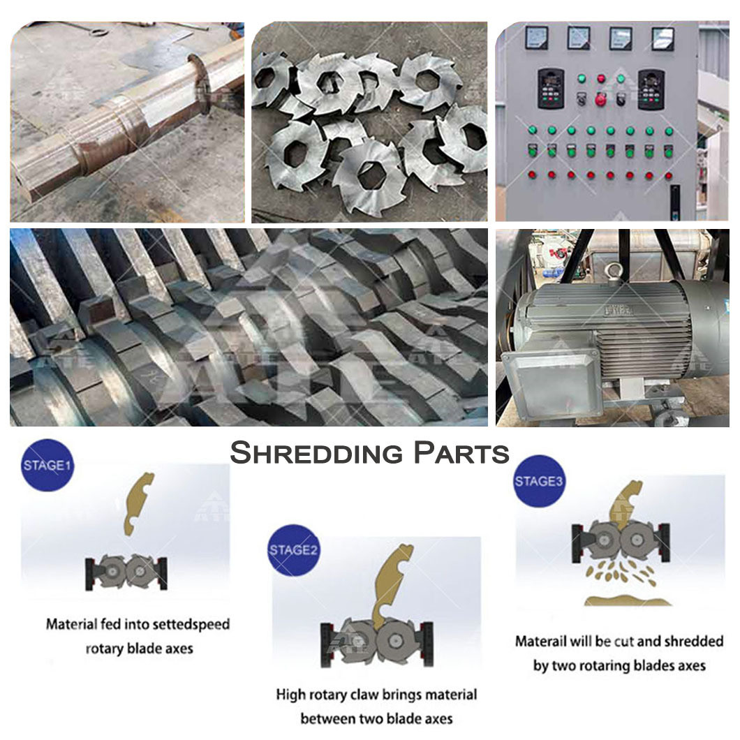 Scrap Metal Shredder for Sale Industrial Scrap Metal Double Shaft Shredding Machine