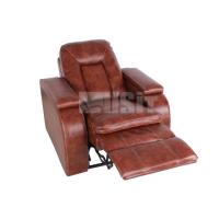 Buy cheap Premium Genuine Leather Home Theater Seating Sectional Recliner Fireproof product