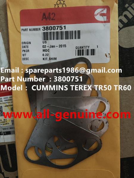 Buy cheap 3800751 KIT SHIM TEREX CUMMINS DUMP TRUCK TR50 TR60 TR100 TR70 MINING HAULER OFF HIGHWAY RIGID DUMP TRUCK MT4400AC from wholesalers