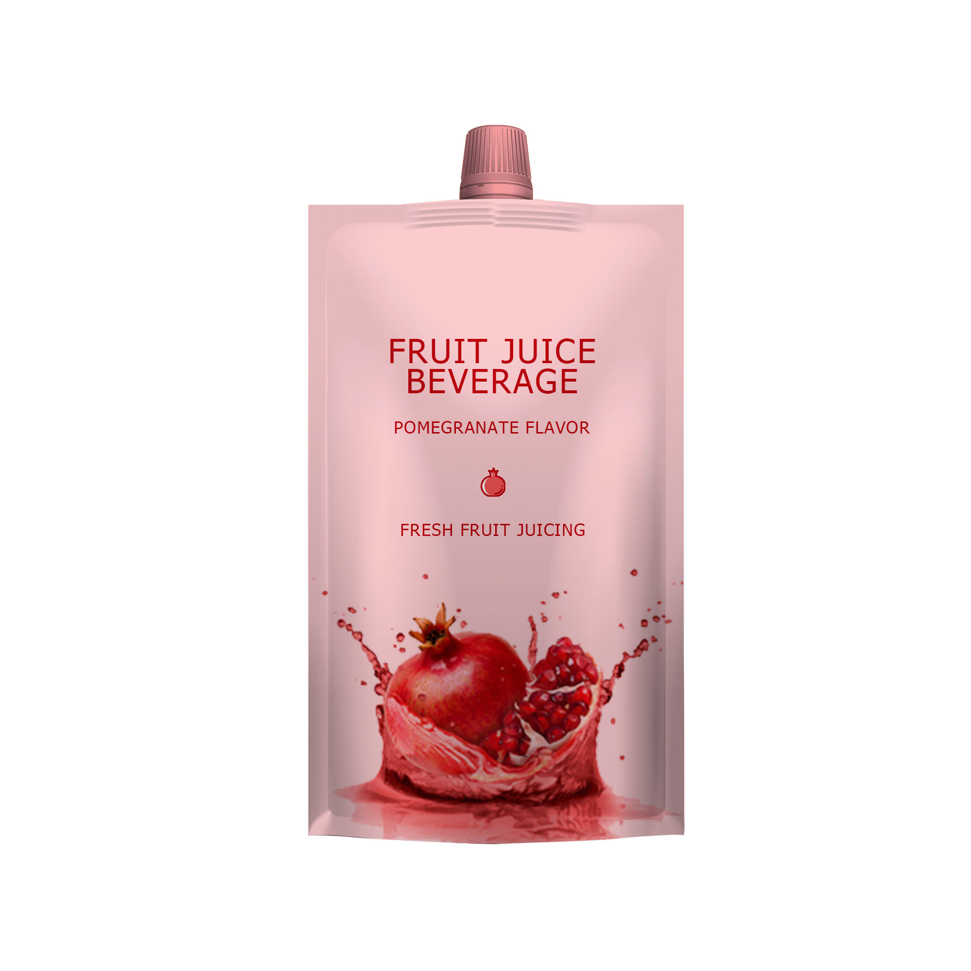 Food Grade Fruit Juice Doypack Stand Up Pouch Centered Spout Packaging Bags 100ML