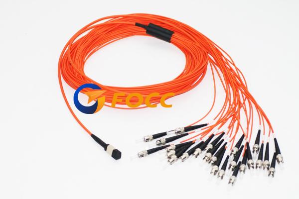 Buy cheap LSZH Outer Jacket MTP/MPO Fiber Breakout Cable 24 MPO to ST Connectors from wholesalers