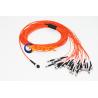 Buy cheap LSZH Outer Jacket MTP/MPO Fiber Breakout Cable 24 MPO to ST Connectors from wholesalers