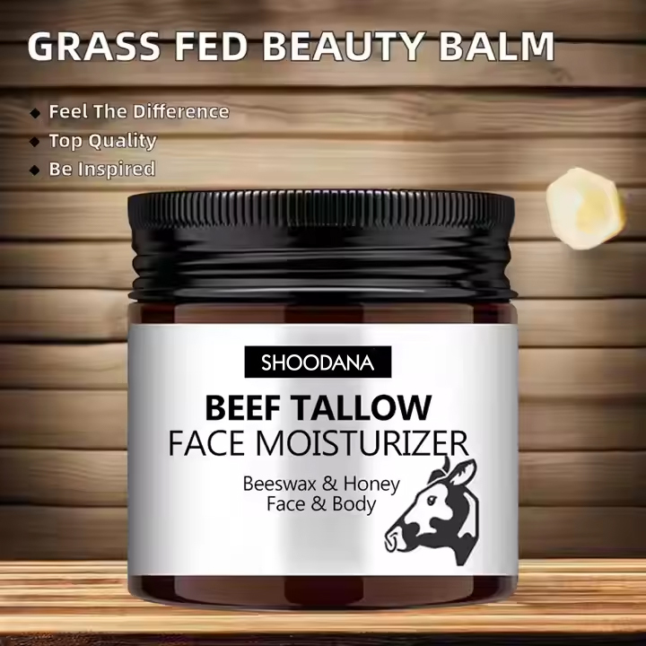 Private Label Grass Fed Beauty Skin Care Products Beef Tallow And Honey Moisturizing Skincare Face Body Moisturizer Cream Balm