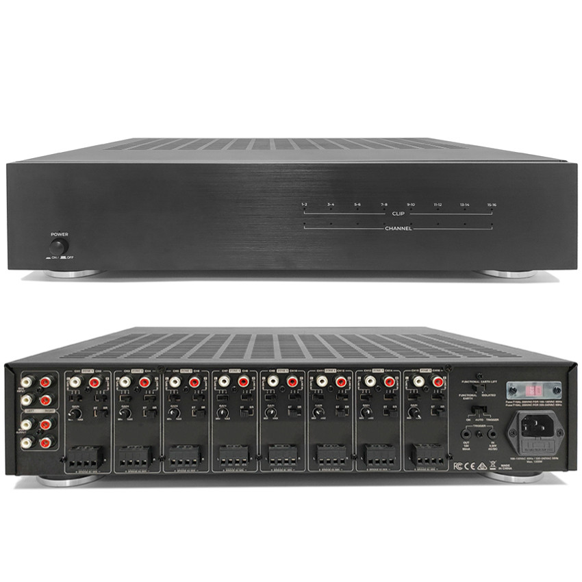 16 Channel HiFi Stereo Amplifier 2400W AV Home Theater Speaker Surround Sound Receiver