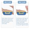 Buy cheap Stainless Steel Metal Bento Lunch Box Blue Kids Bento Box With Spoon from wholesalers