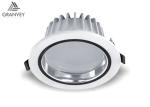 30 Watt 8 Inch Recessed LED Down Light Round Shape 3000lm Pure Aluminum House