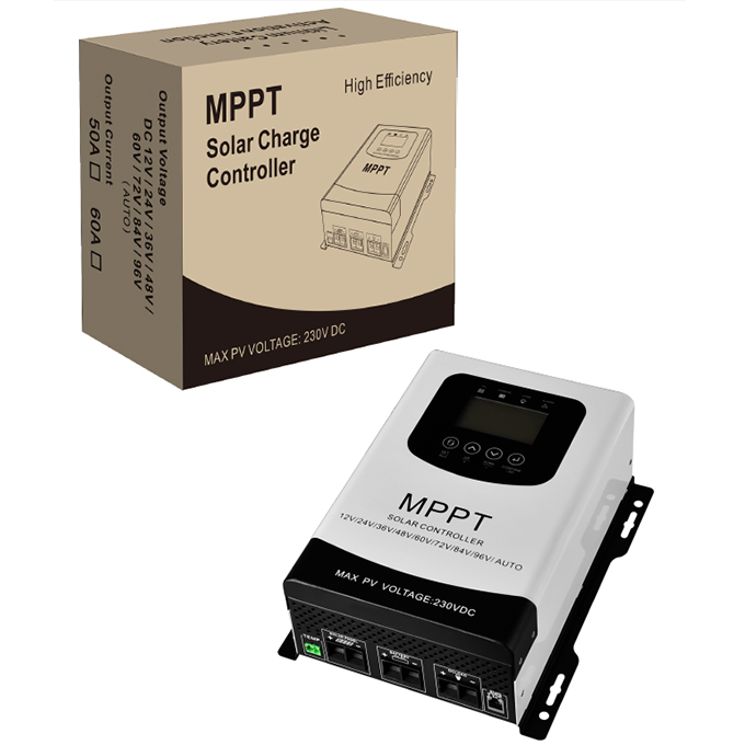 Auto Work 50A/60A MPPT Solar Charge Controller 12V To 96V With LCD Display