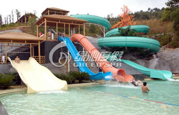 Extreme Water Slides Fiberglass Cannon / Sleigh Water Slide for Children Aqua