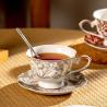 Buy cheap Elegant Ceramic Coffee Mug And Saucer Set Light Luxury Gold Line Design For Drinkware from wholesalers