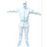 Buy cheap White Hooded Disposable Isolation Gown Lightweight Chemical Resistant from wholesalers