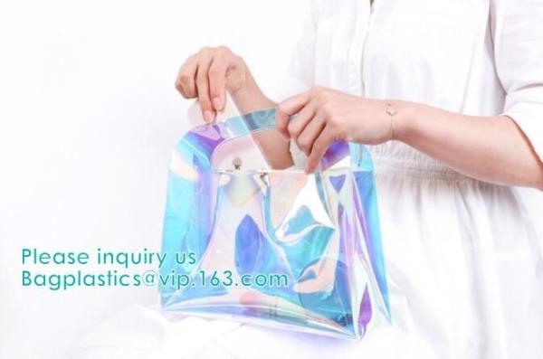 Glitter Custom PVC Laser Clear Holographic TPU Cosmetic Makeup Bag,Hologram