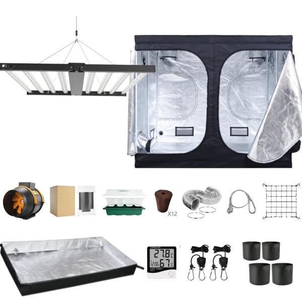 Buy cheap Oxford Fabric Waterproof 600d Mylar Grow Tent Complete Kit 240x240x200cm from wholesalers