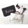 Buy cheap Custom Cotton Canvas Makeup Travel Bag Cosmetic Bag for Women Girls Portable multi-functional toiletry zipper bag from wholesalers