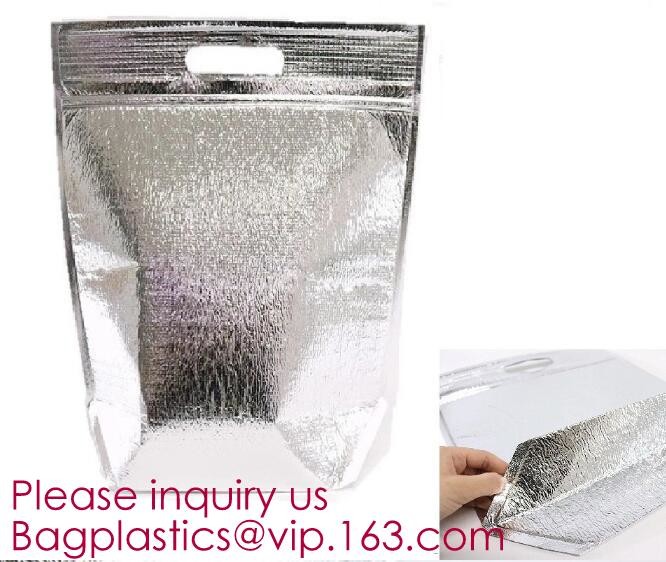 Polyester Wholesale Insulated Ice Wine Collapsible Ice Cream Lined Dry Lunch Aluminum Thermal Cooler Bag, Bagease