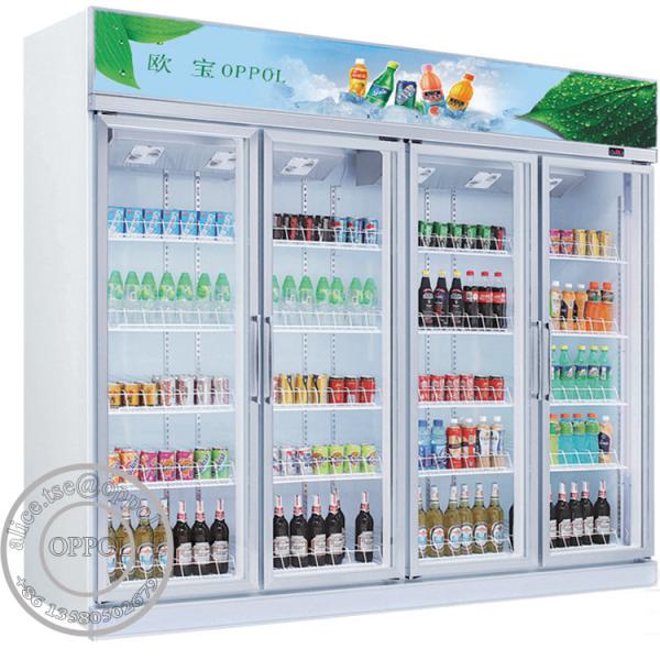 OP-A406 US Standard Copper Evaporator Glass Doors Supermarket Energy Drink
