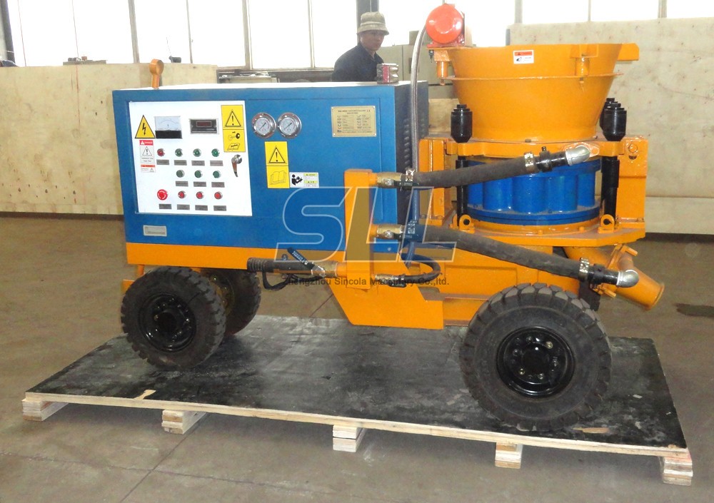 5 Cubic Meter Per Hour Concrete Spraying Machine , Tunnel Construction Mini Concrete Pump