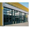 Buy cheap Intelligent servo high speed Industrial Automatic Transparent Aluminum Sectional Door Glass Bifold Adjusted Height 550mm from wholesalers